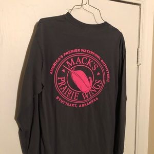 Macks Prairie Wings Grey and Pink Long Sleeve M